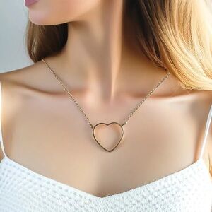 Elegant Silver Heart Necklace